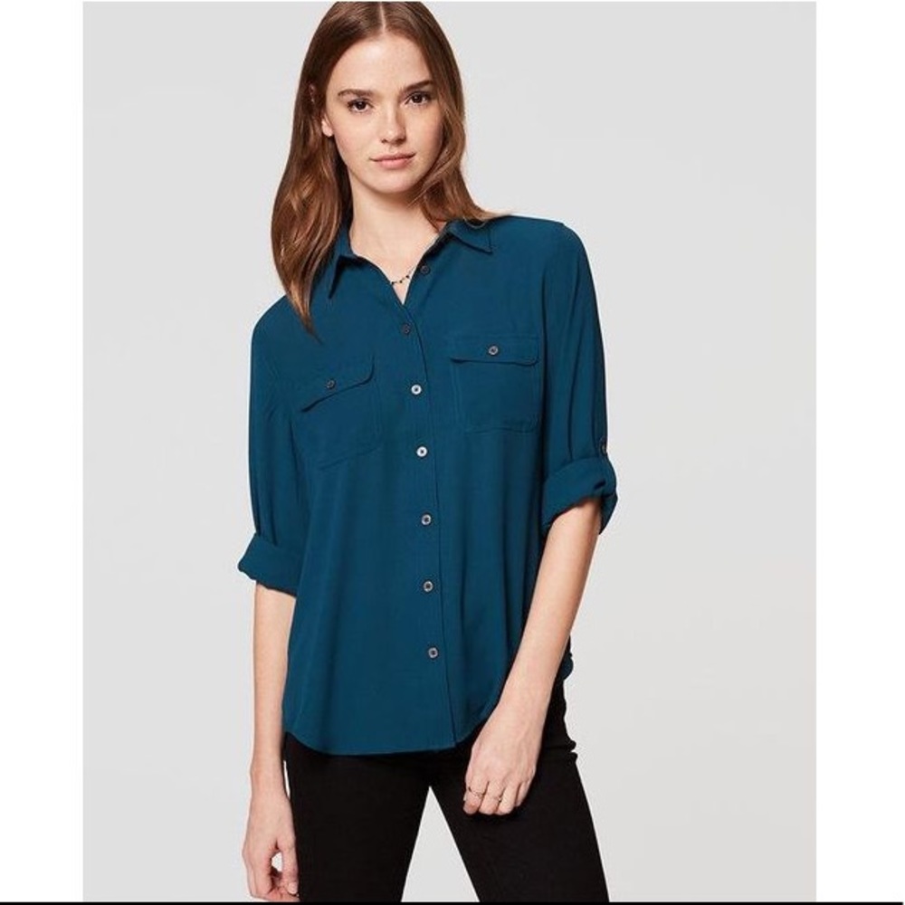 Loft Utility Blouse - Teal